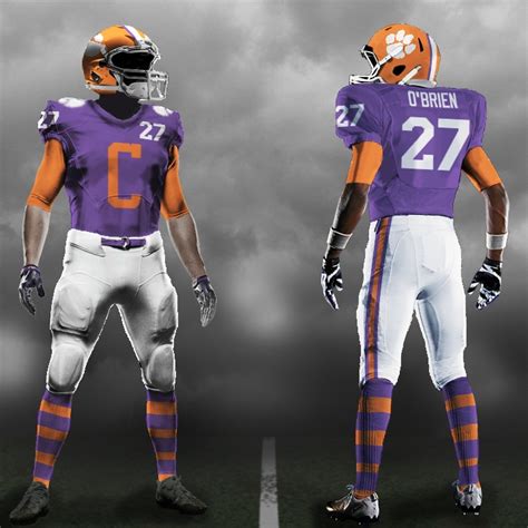 That's why the tigers sometimes break out uniforms that are primary colored purple. League of Awesomenicity!: Letter Fronted Football Uniforms ...