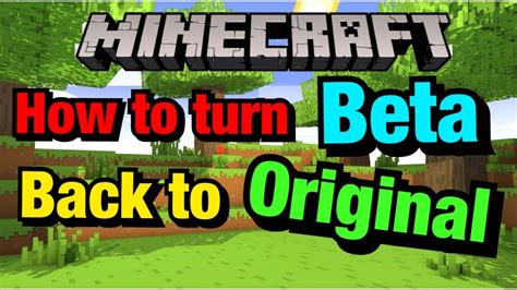 The third batch of the public beta is scheduled to be launched in the 2nd quarter of 2021, the devices which would get the. How To Remove Beta Version of Minecraft Back To Original ...