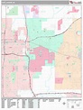 East Lansing Michigan Wall Map (Premium Style) by MarketMAPS - MapSales