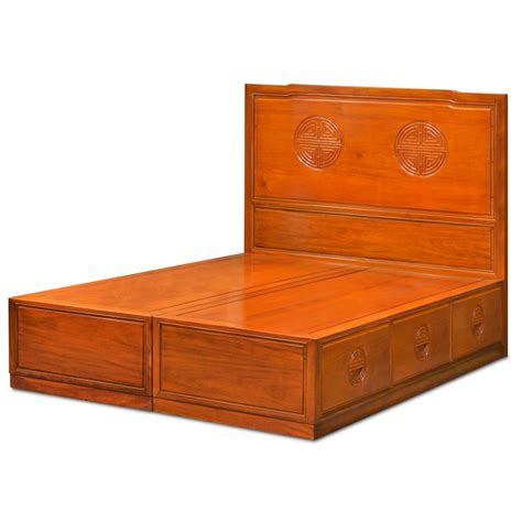 rosewood queen size longevity platform bed
