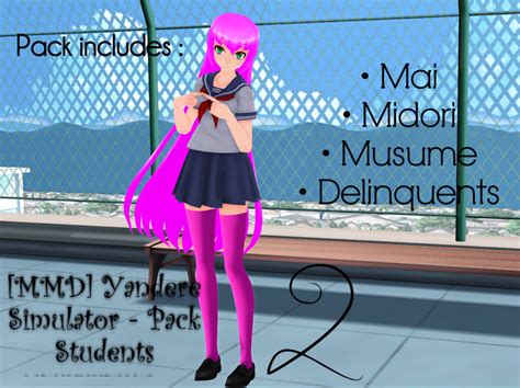 Mmd Yandere Simulator Pack Students 2 By Liliart1 On Deviantart