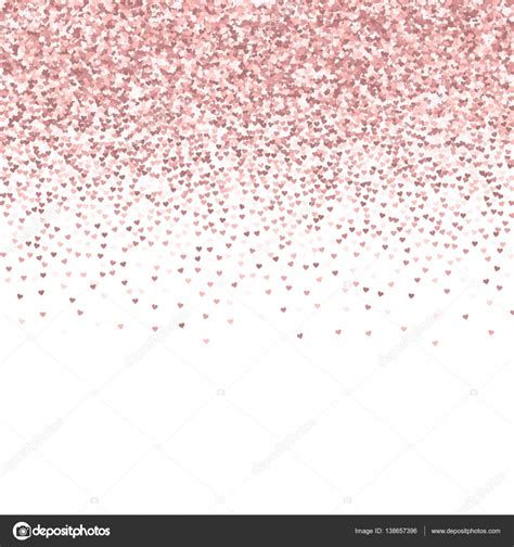 Pink Golden Glitter Made Of Hearts Scatter Top Gradient On