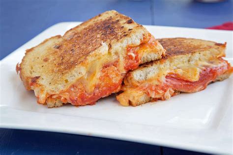Pepperoni Pizza Grilled Cheese Sandwich Recipe Chef Dennis