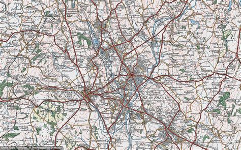Historic Ordnance Survey Map Of Stoke On Trent 1921