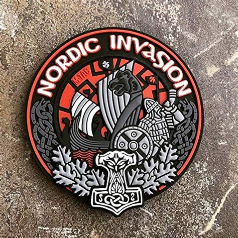 M Tac Nordic Invasion Tactical Morale Patch 3d Pvc Viking Patches Buy