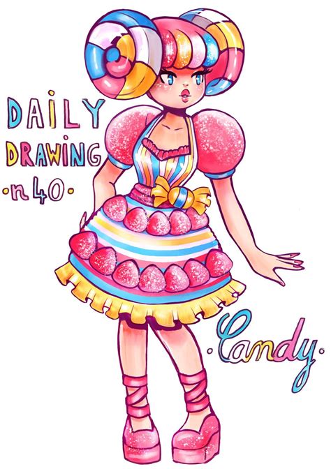 Daily Drawing N°40 Candy Wow This One Is So Pinkygirly As For