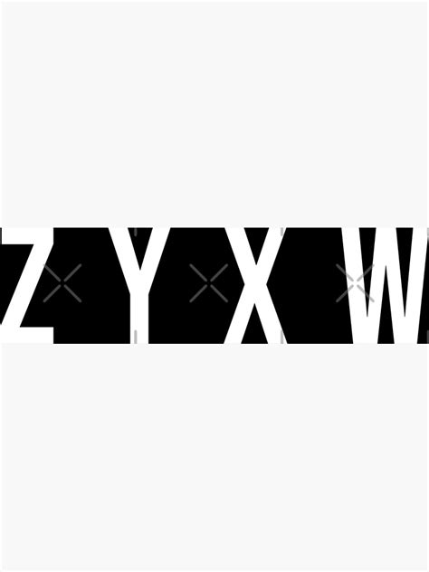 Z Y X W Alphabet Beautiful Minimalist And Elegant Poster By Kiwi007 Redbubble