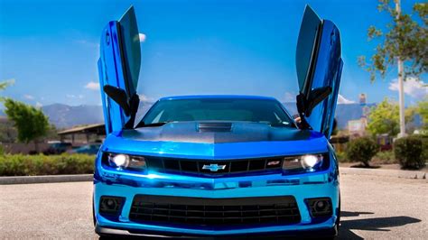 Chevrolet Camaro 5th Gen Ss Blue Chrome Vertical Lambo Doors By