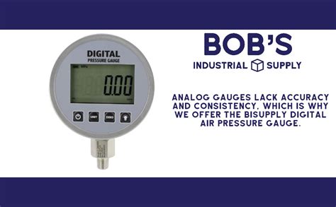 Bisupply Large Digital Pressure Gauge Digital Air Pressure