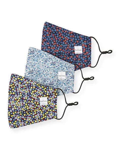 Paul Smith Mens 3 Pack Printed Face Mask Coverings Neiman Marcus
