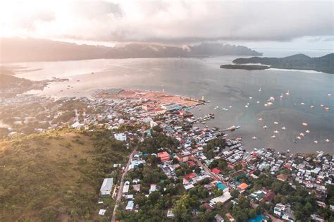 Luftaufnahme Von Barangay Ii Town Proper Von Coron Palawan Auf Den