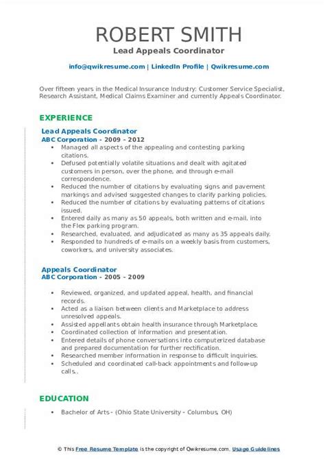 Quality control inspector resume, inspections, safety, testing … quality control resume, occupational:examples,samples free edit with … best quality assurance resume example | livecareer. Appeals Coordinator Resume Samples | QwikResume