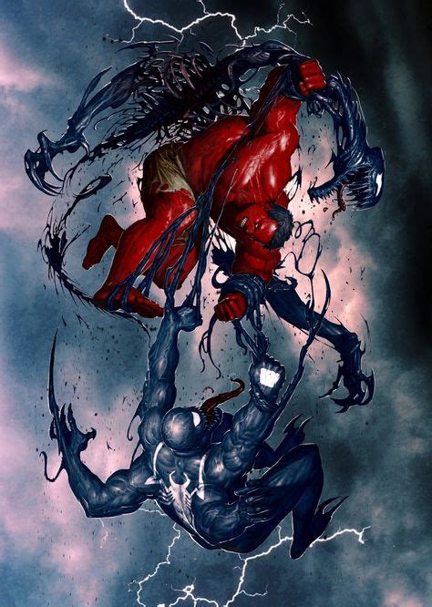 Amalgamated Symbiosis — Red Hulk Vs Venom By Rock He Kim Venom