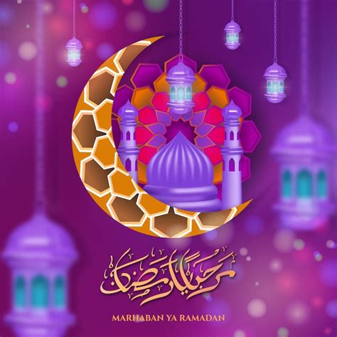 Premium Vector Ramadan Kareem Calligraphy Poster Template With