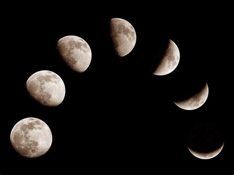 Phases Of The Moon A Composite Of Seven Moon Shots I Had T Flickr