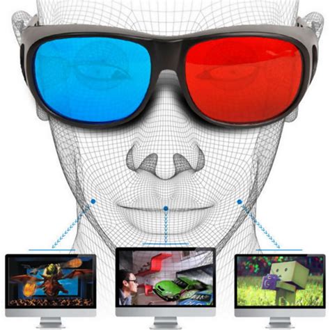 Universal Type 3d Glasses Tv Movie Dimensional Anaglyph Video Frame 3d Vision Glasses Dvd Game