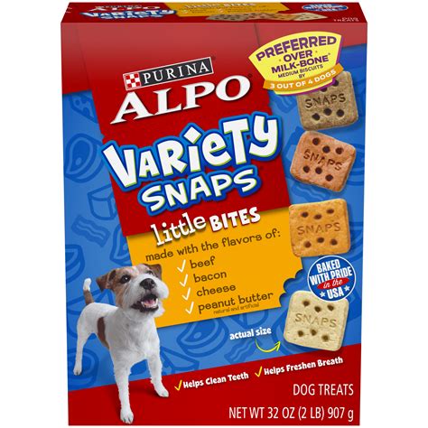 Alpo Variety Snaps Little Bites With Beef Bacon Cheese And Peanut