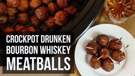 These crockpot meatballs require just 4 ingredients and 5 minutes of prep! Crockpot Drunken Bourbon Whiskey Meatballs | Easy Slow Cooker Recipe by Forkly - YouTube