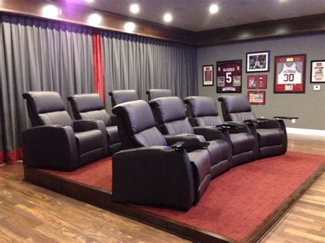 Theater Seating On A Raised Platform By Mlh Designs Home Theater