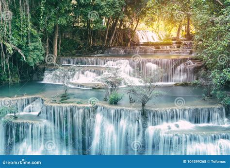 Huay Mae Kamin Waterfall Stock Photo Image Of Nature 104399268