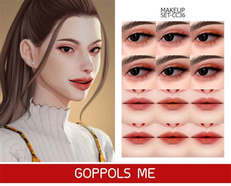 The Sims 4 Gold Makeup Set Cc36 At Goppols Me Best Sims Mods