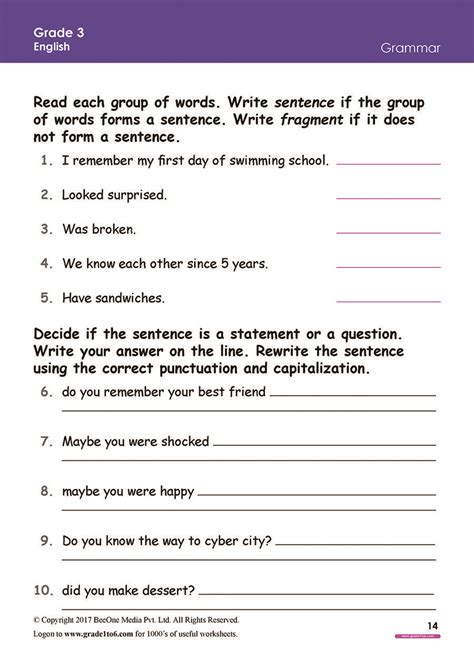 Free English Worksheets For Grade 4class 4ib Cbseicsek12 And All Free