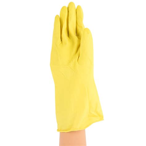 Extra Large Multi Use Yellow Rubber Fully Lined Gloves Pair 12pack