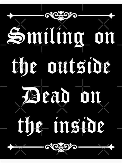 Smiling On The Outside Dead On The Inside Sticker For Sale By
