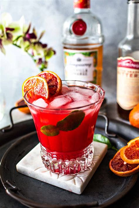 Tanqueray Seville Orange Gin Cocktail with Blood Orange - Simply Suwanee