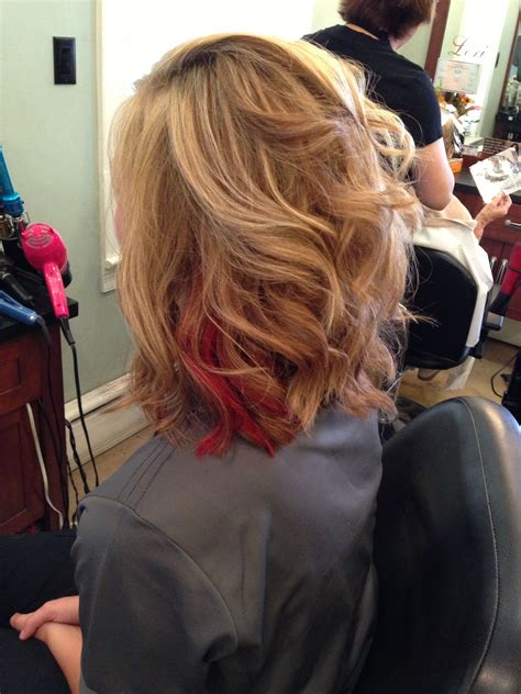 Pin By Emma Reed On Hair Blonde Hair With Brown Underneath Blonde Hair Red Underneath Hair