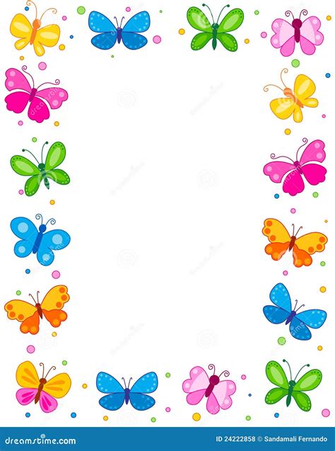 Butterfly Border Stock Vector Illustration Of Colour 24222858