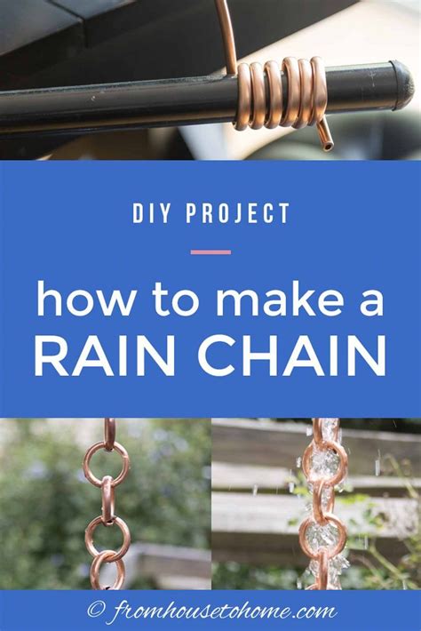 Apr 01, 2021 · leaves and other debris clogging your gutters can result in damage to your home's woodwork. How To Make A Beautiful Copper DIY Rain Chain | Rain chain ...