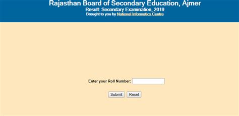 Rbse 10th Result 2019 Bser Rajasthan Board Ajmer 10th Result 2019 At