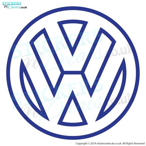 Vw Logo Outline Decal Car Sticker Wall Sticker Vinyl Decal