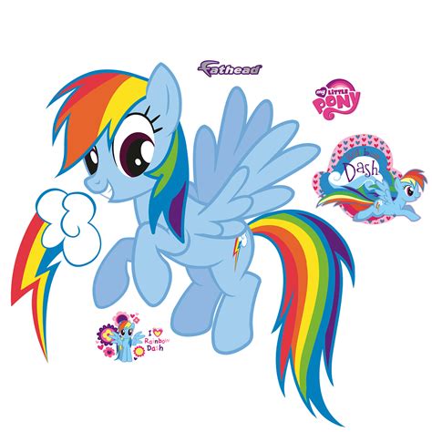 Rarity my little pony decal removable wall sticker home decor art unicorn girls. Rainbow Dash - Giant Officially Licensed My Little Pony ...
