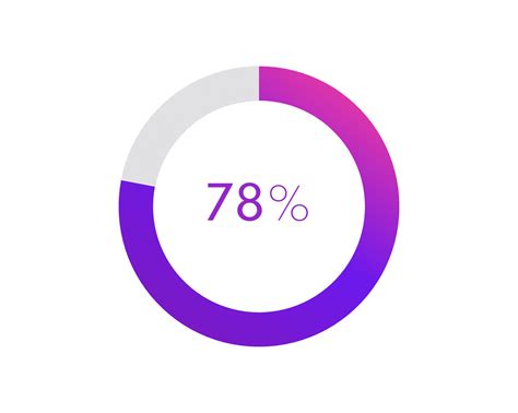 78 percent pie chart circle diagram business illustration percentage vector infographics