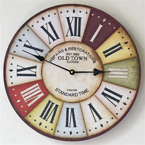 Buy Classic Pastoral Wooden Wall Clocks Decorative