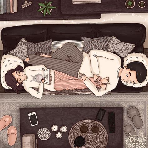 Joys Of Couples Life In Heartwarming Illustrations Pics Cute Love Cartoons Cute Couple