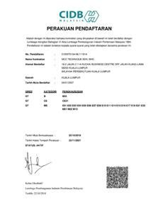 Is based in malaysia, with the head office in kuala lumpur. MCC Technique Sdn. Bhd. Malaysia