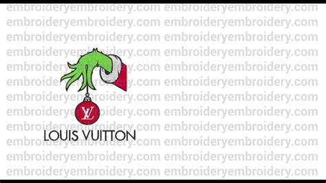 Louis Vuitton Grinch Hand Logo Machine Embroidery Designs Instant