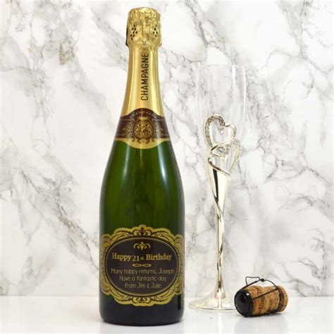 21st Birthday Champagne With Customised Label Tsonline4u