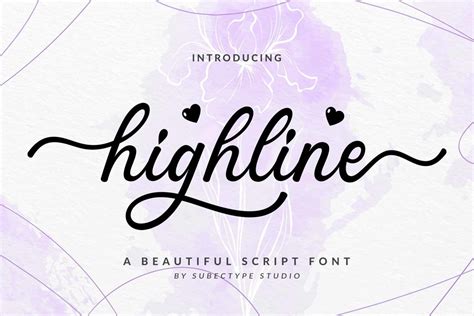 Highline Beautiful Script Font 545570 Calligraphy Font Bundles