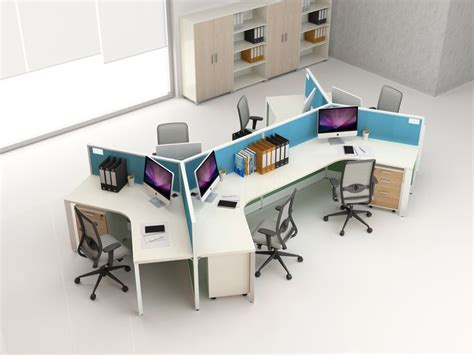 Office Workstation For 6 Person Wooden Office Desk Office Layout