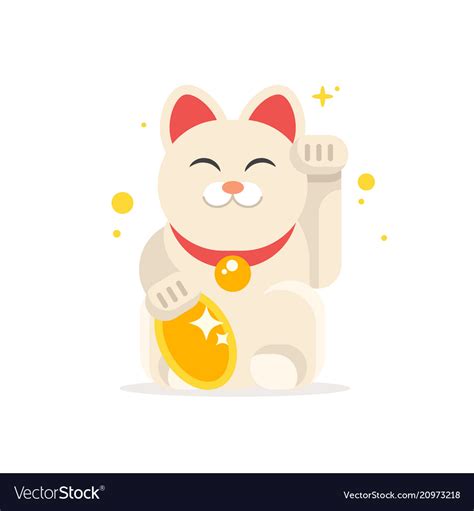 Lucky Cat Maneki Neko Royalty Free Vector Image