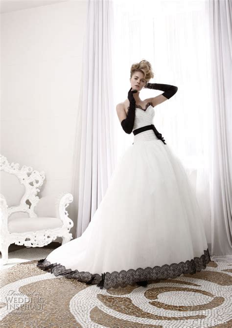 Depending on your body type, venue of your wedding, activities of the day and, most importantly, your preference, you can choose the gown of your dreams. Wedding Dresses with Black Lace Trim for Sophisticated ...