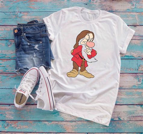 Grumpy Dwarf T Shirt Disney Snow White Seven Dwarfs Shirts Etsy