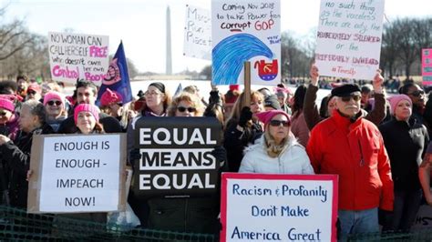 تظاهرات سراسری زنان آمریکا علیه سیاست‌های ترامپ Bbc News فارسی