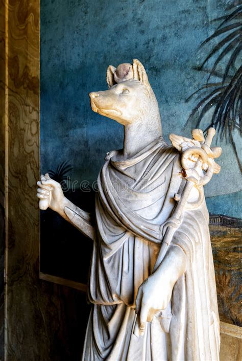 Roman Statue Of Anubis In Vatican Editorial Stock Image