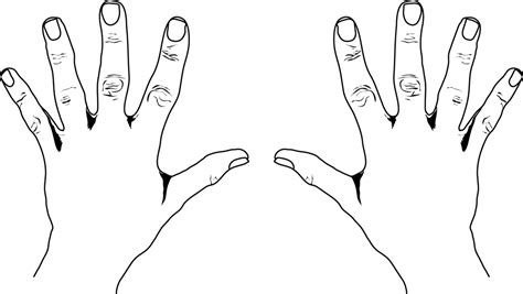 Hand Black And White Open Hands Black And White Clipart Wikiclipart