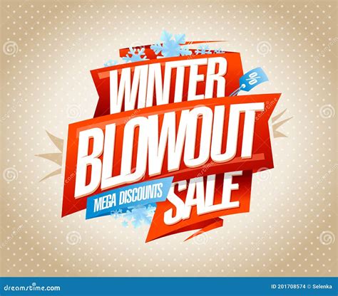 Winter Blowout Sale Banner Design Stock Vector Illustration Of Outlet